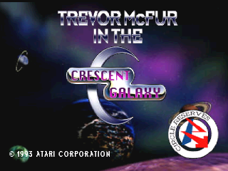 Trevor McFur in the Crescent Galaxy title screen for Jaguar